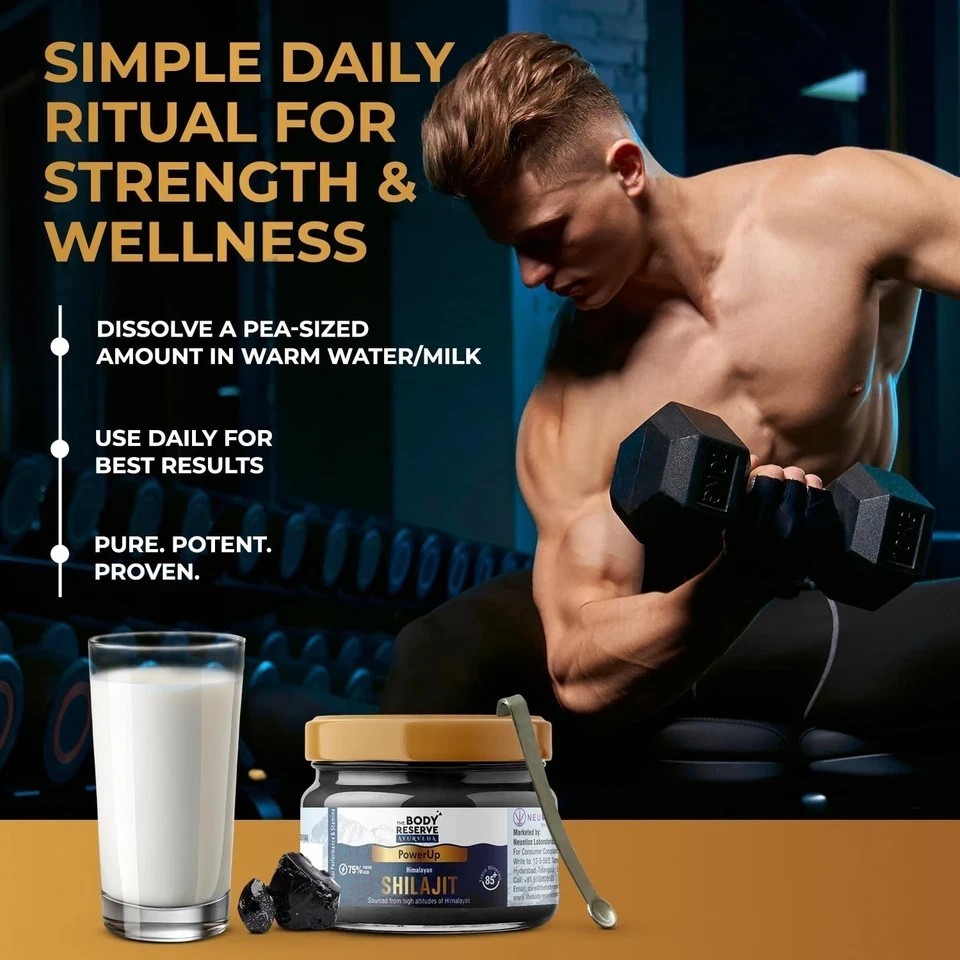 The Body Reserve Shilajit Shilajeet Resin 500mg/Serving For Men 20gm