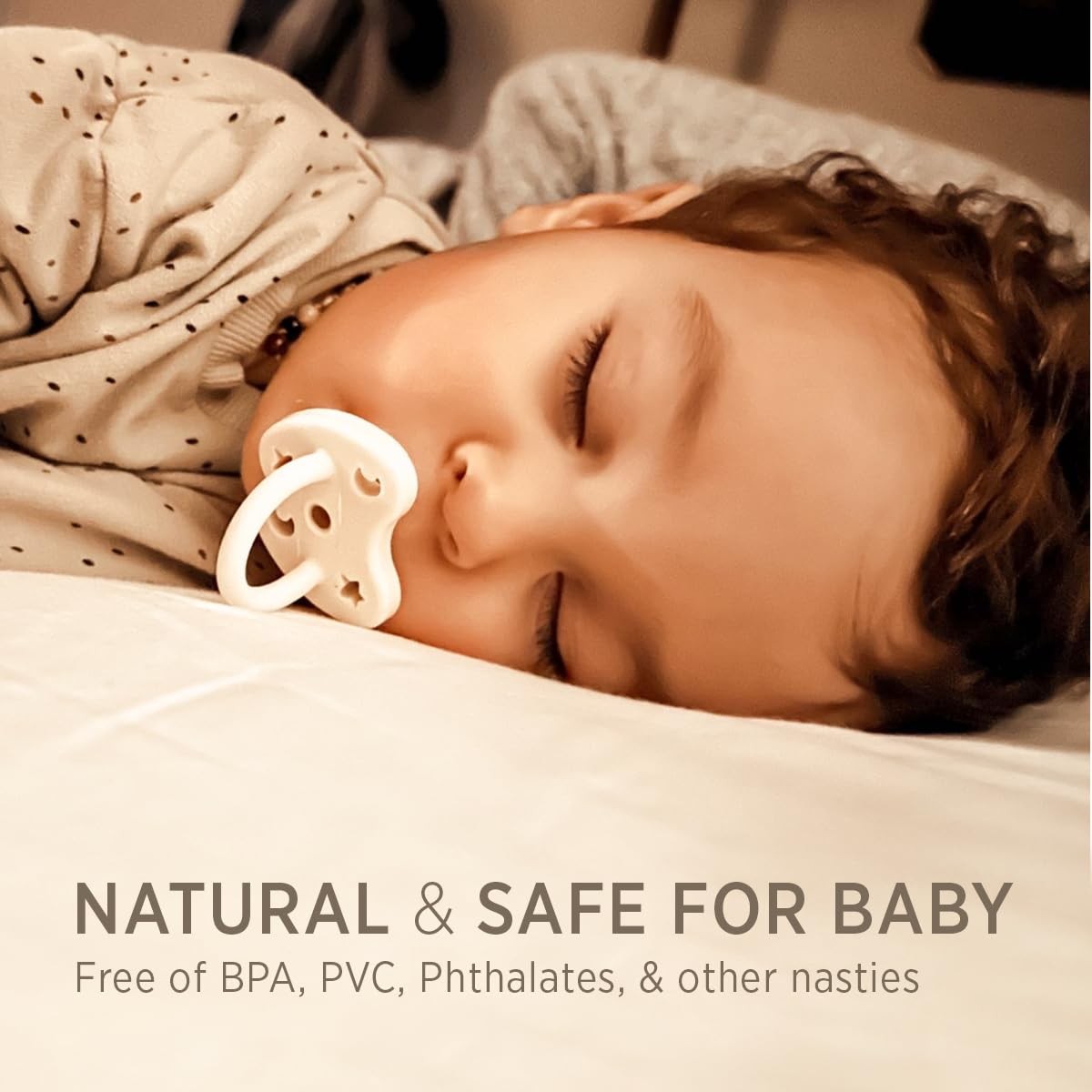 HEVEA Natural Rubber Orthodontic Pacifier 3-36 Months – Hygienic One-Piece Desig