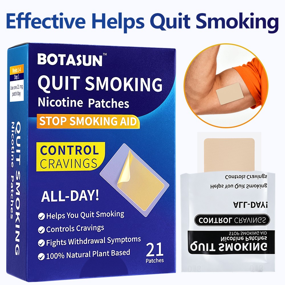 Nicotine Patches 21mg 42 Count, 24H Transdermal Stop Smoking Craving Relief Aid