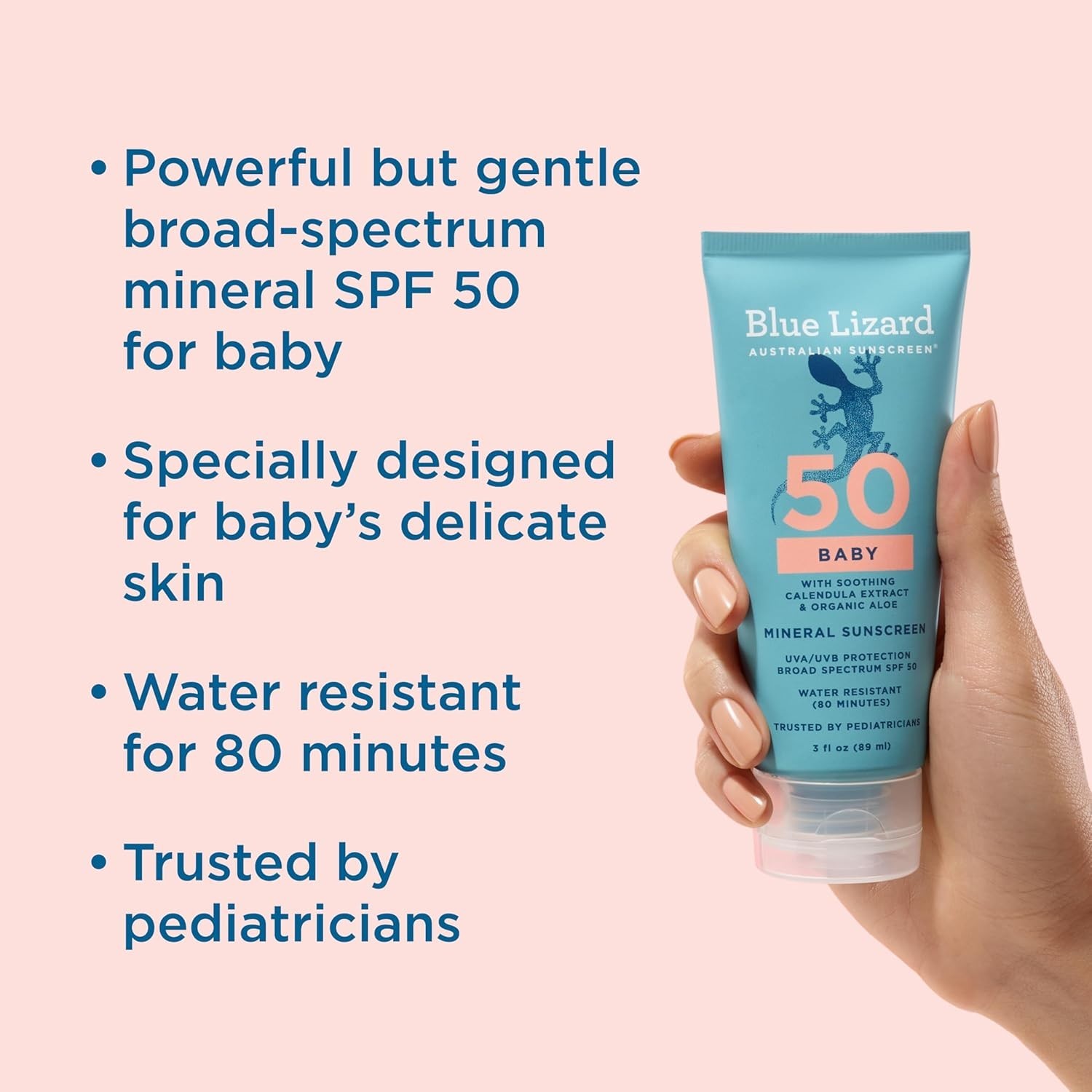 BLUE LIZARD Baby Mineral Sunscreen with Zinc Oxide, SPF 50+ 3 PACK