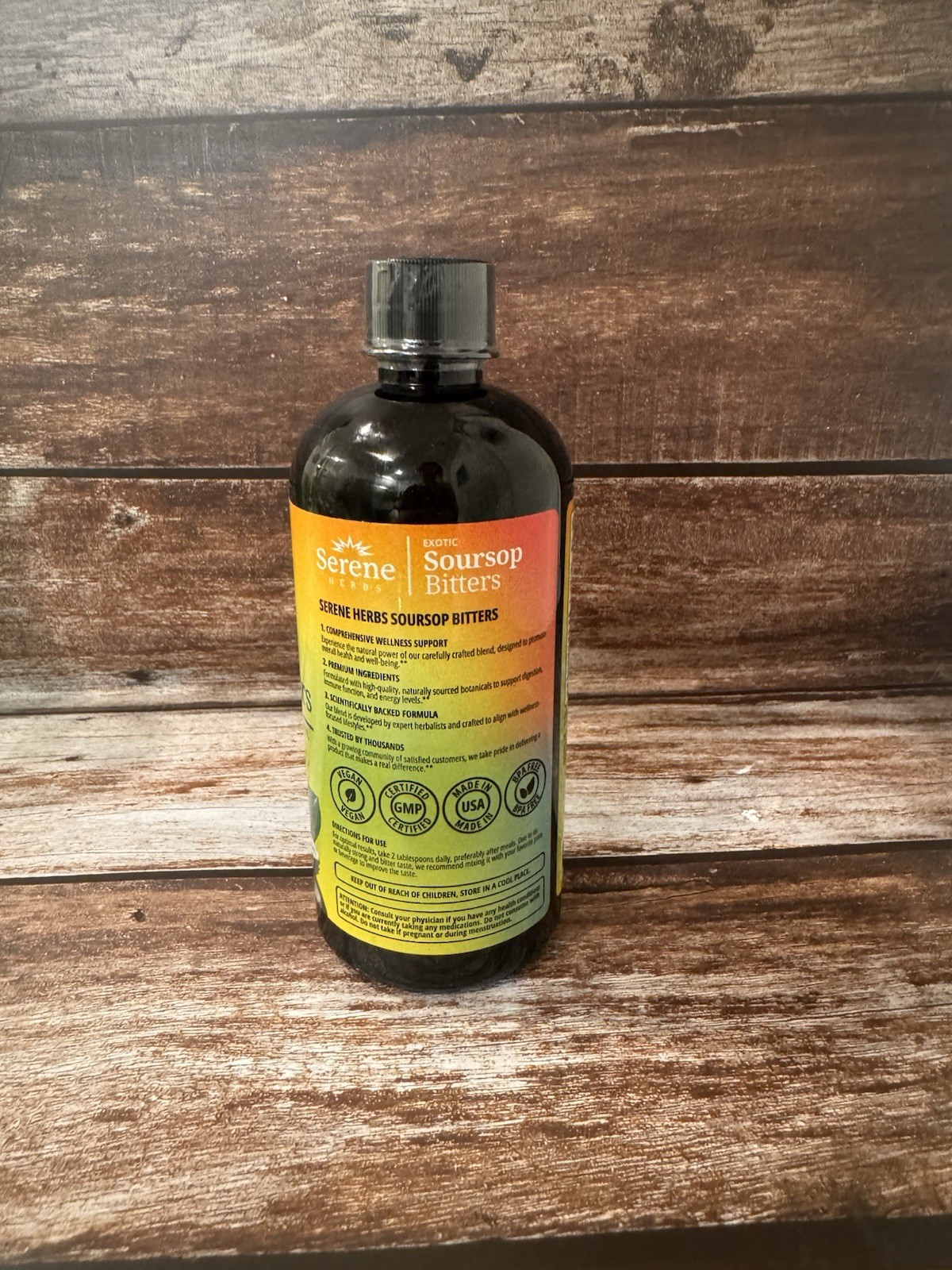 Serene Herbs Soursop Bitters Liquid with Soursop Leaves for Gut Cleanse, Detox.