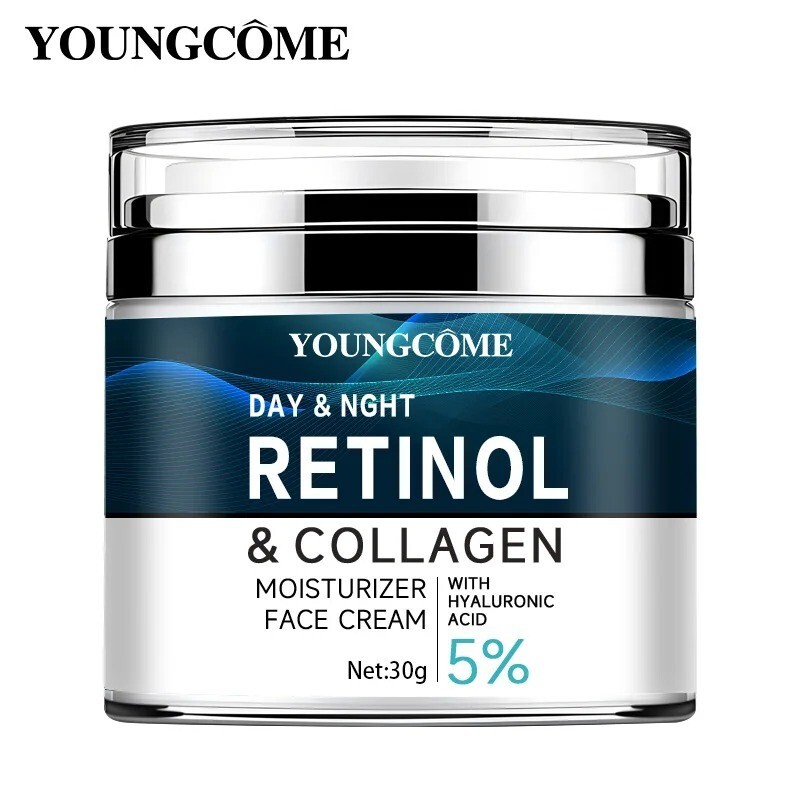 Retinol Collagen Cream with Hyaluronic Acid, Vitamin C+E, Anti-Aging & Firming