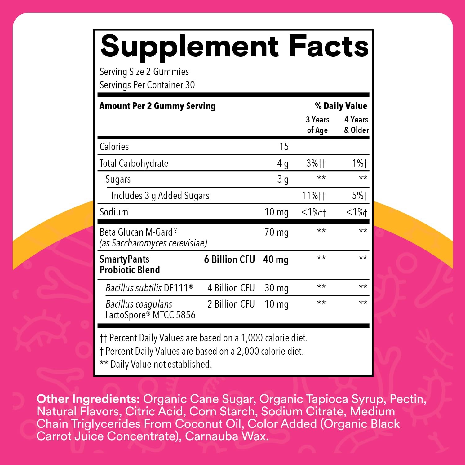 SmartyPants Kids Probiotic & Prebiotic Gummies for 60 Count (Pack of 1),