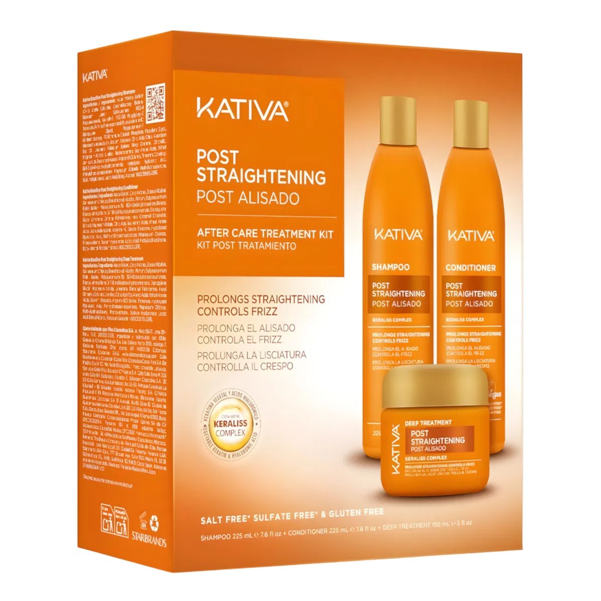 KATIVA POST 3 Alisado Brasil – keratin hair straightening treatment set.