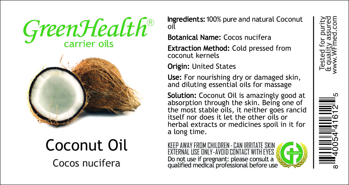 Coconut Carrier Oil Fractionated (100% Pure/Natural) FREE SHIPPING
