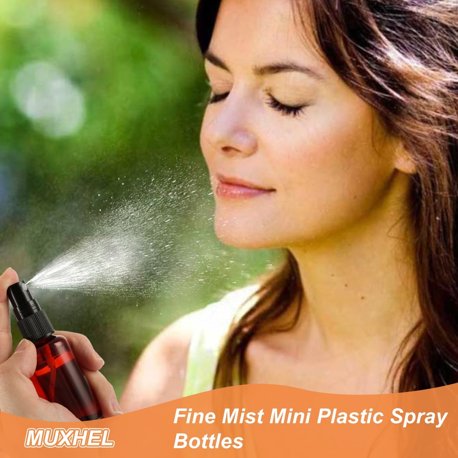 60 Pcs 1 oz Amber Spray Bottles – Fine Mist, Refillable, Anti-UV, Travel Size
