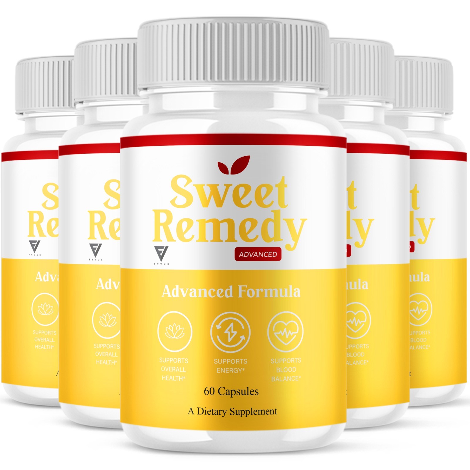 (5 Pack) Sweet Remedy Blood Support, SweetRemedy Overall Health (300 Capsules)