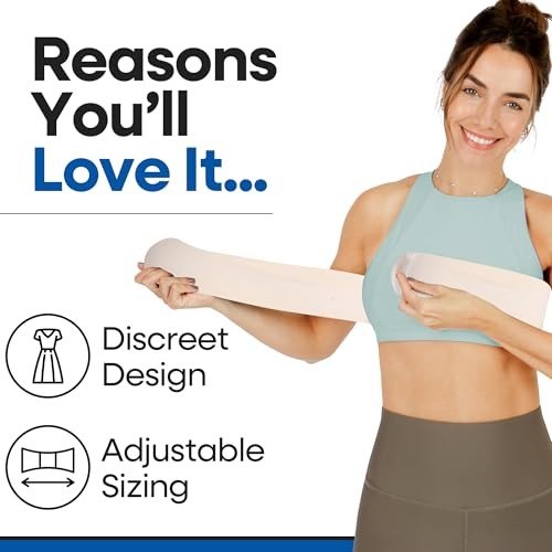 Post Op Breast Augmentation Band | Breast Implant Chest Brace For Women | Beige