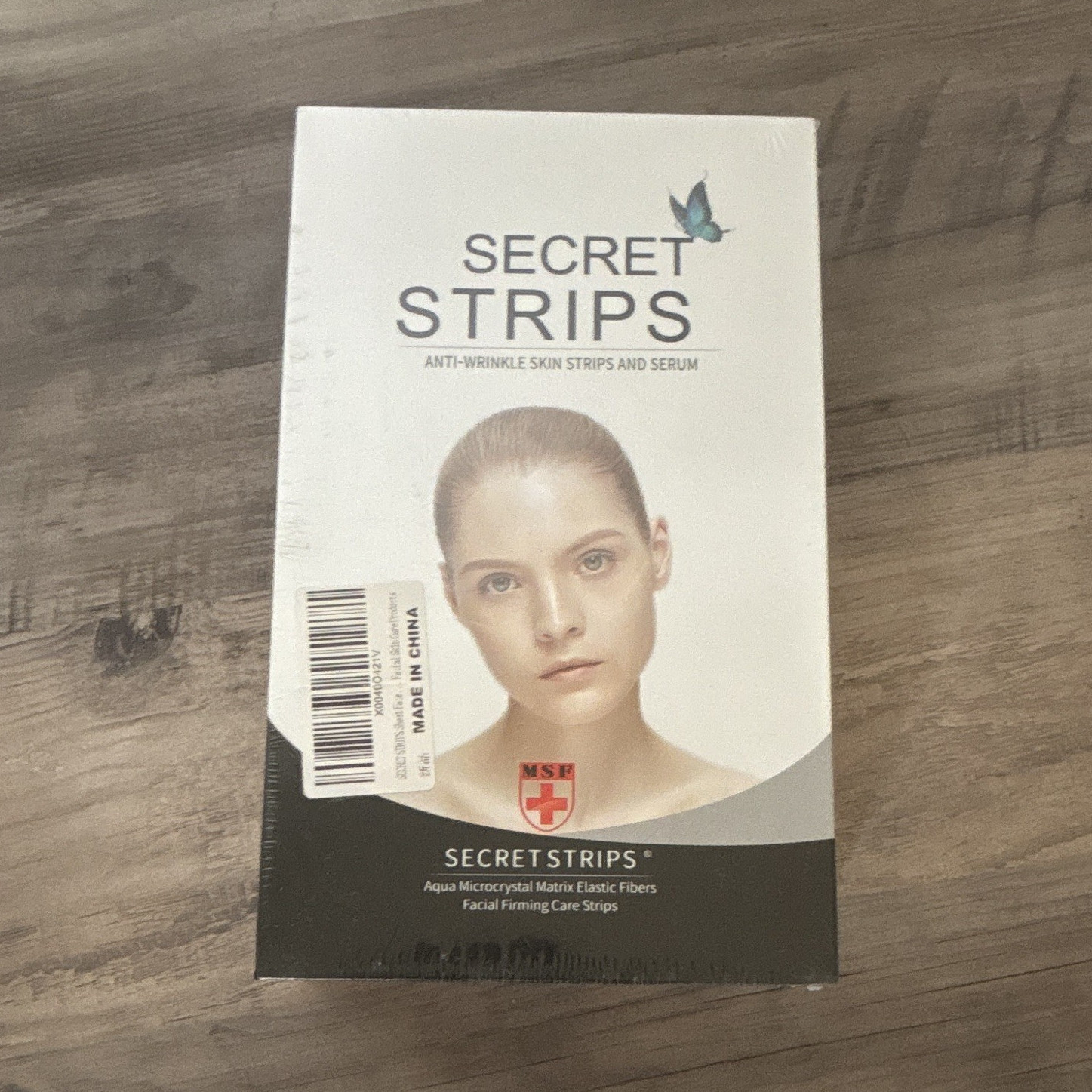 Secret Strips Anti-Wrinkle Firming Strips + Hyaluronic Acid Serum 8ml Face/Neck