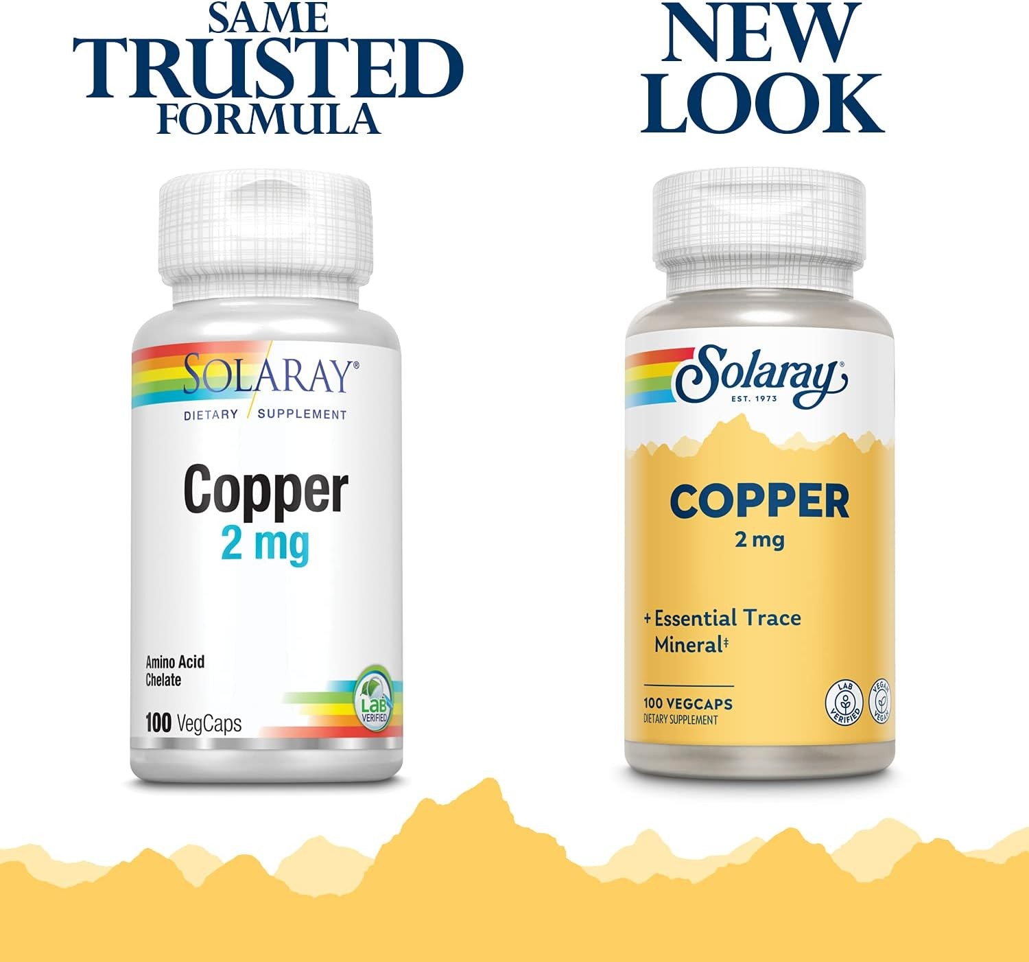 Copper 2mg Dietary Supplement Capsules with Full Range Amino Acid (100 Count)