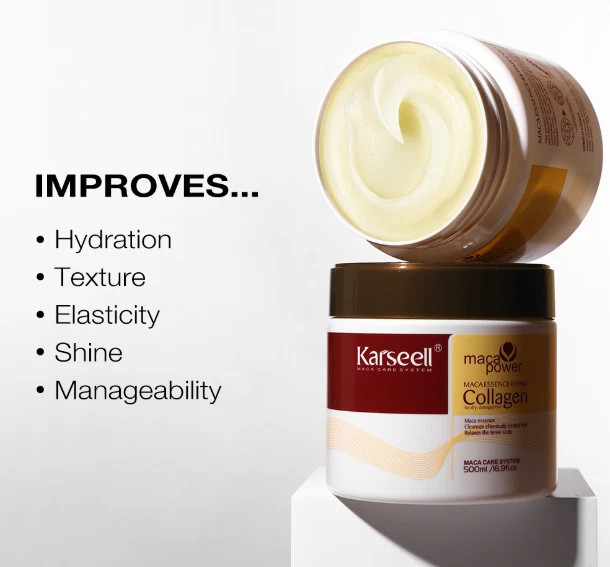 KARSEELL Collagen Hair Mask Treatment Deep Repair Dry Hair 500ml/16.9oz