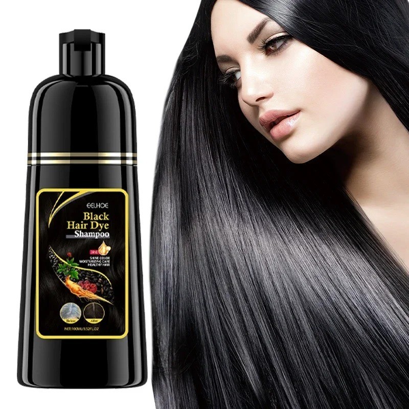 Instant Black Hair Dye Shampoo for Women & Men,3 in 1 Magic Hair Color Shampoo