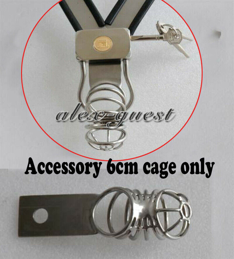 Annex Stainless Steel Only 6cm Cage Adaptive Y-shape Chastity Belt Accessories