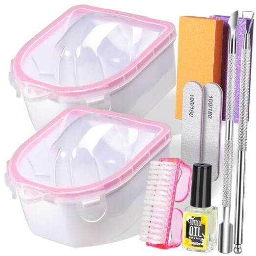 10Pcs Nail Soaking Bowl Kit 2 Soak Off Bowl Nail Soaking Bowl Milk and Honey