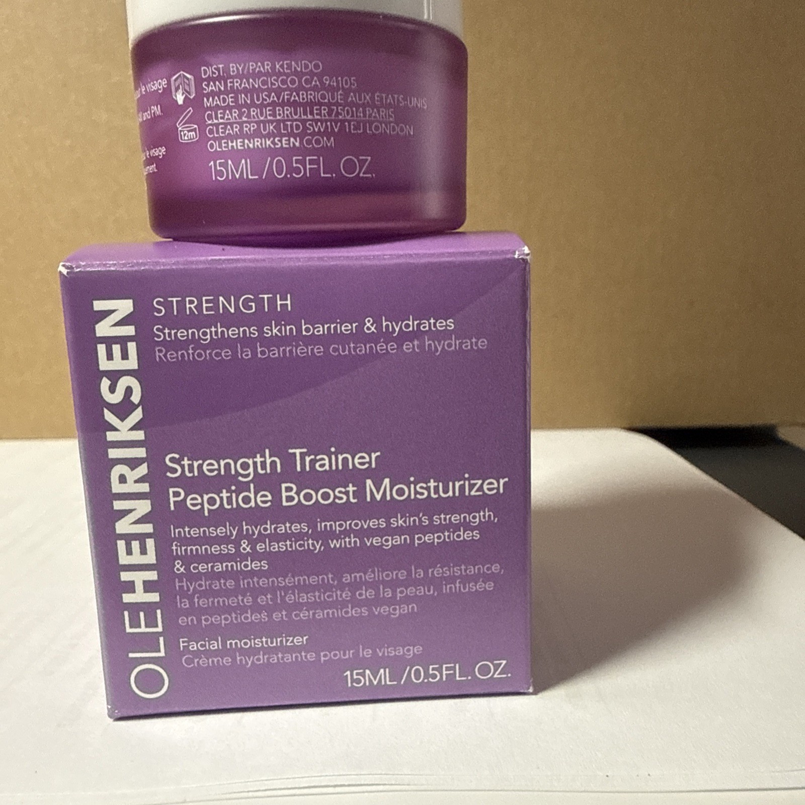 3-PACK Ole Henriksen Strength Trainer Peptide Boost Moisturizer , 0.5 FL OZ NIB