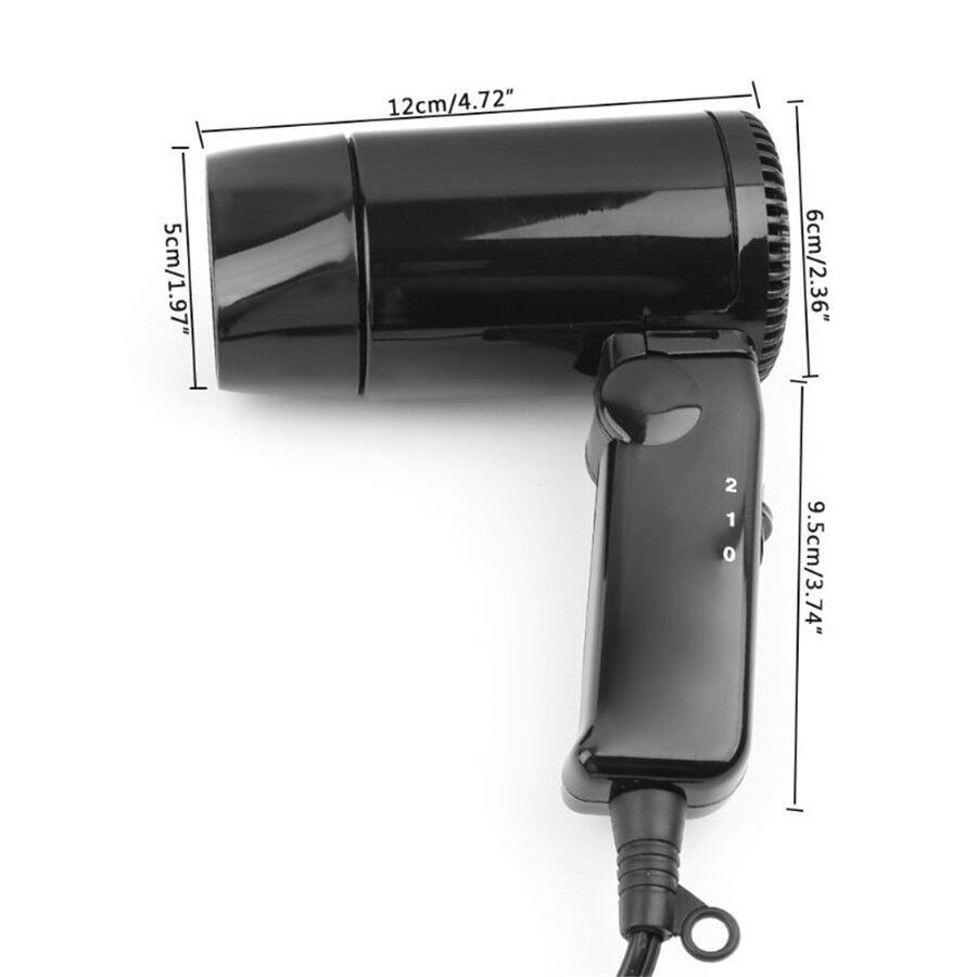 Portable 12V Car Hair Dryer Window Defroster Cigarette Lighter Plug Hot & Cold