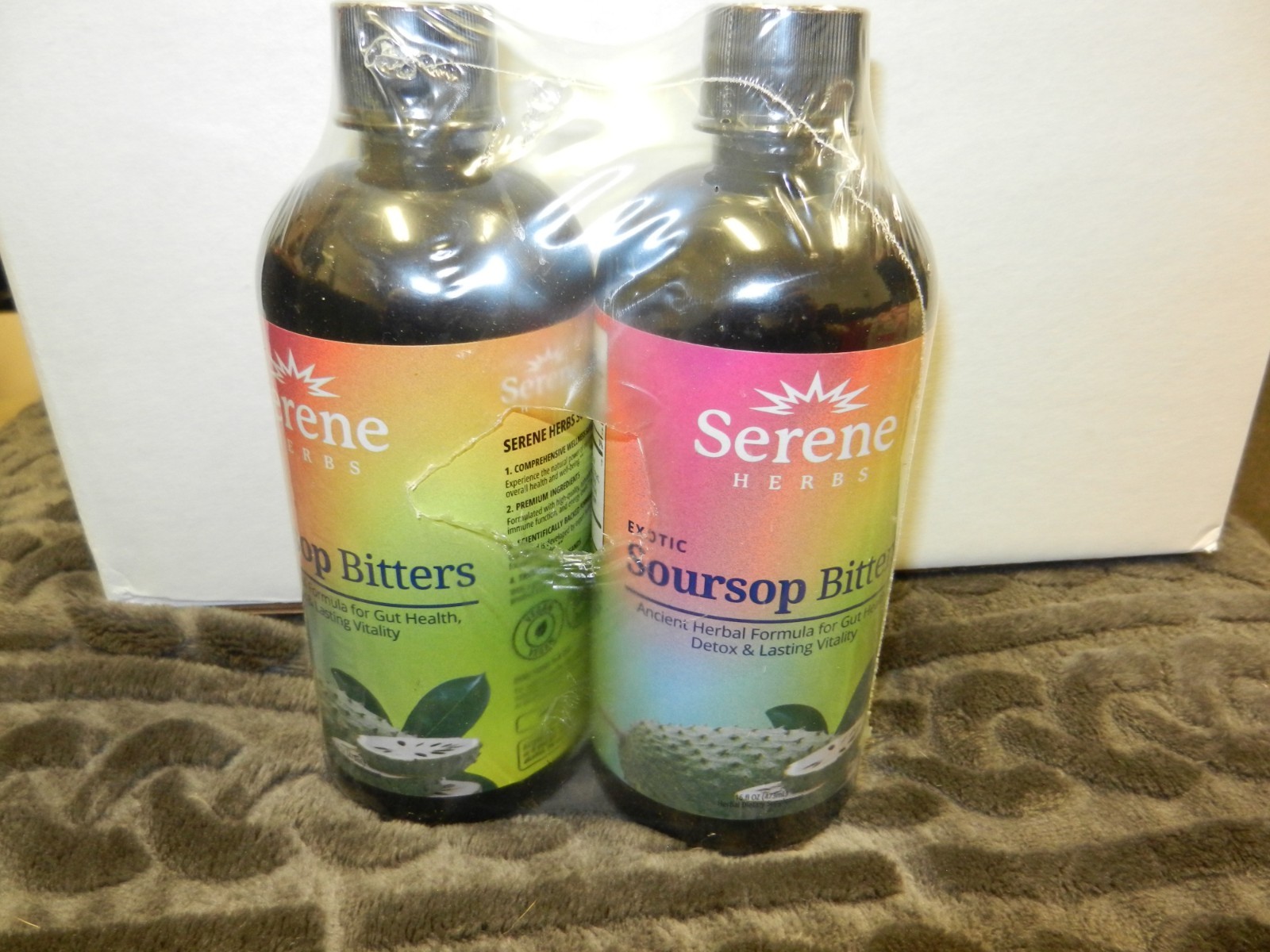 2 ea. Serene Herbs Exotic Soursop Bitters Liquid Gut Health Detox Gut Health