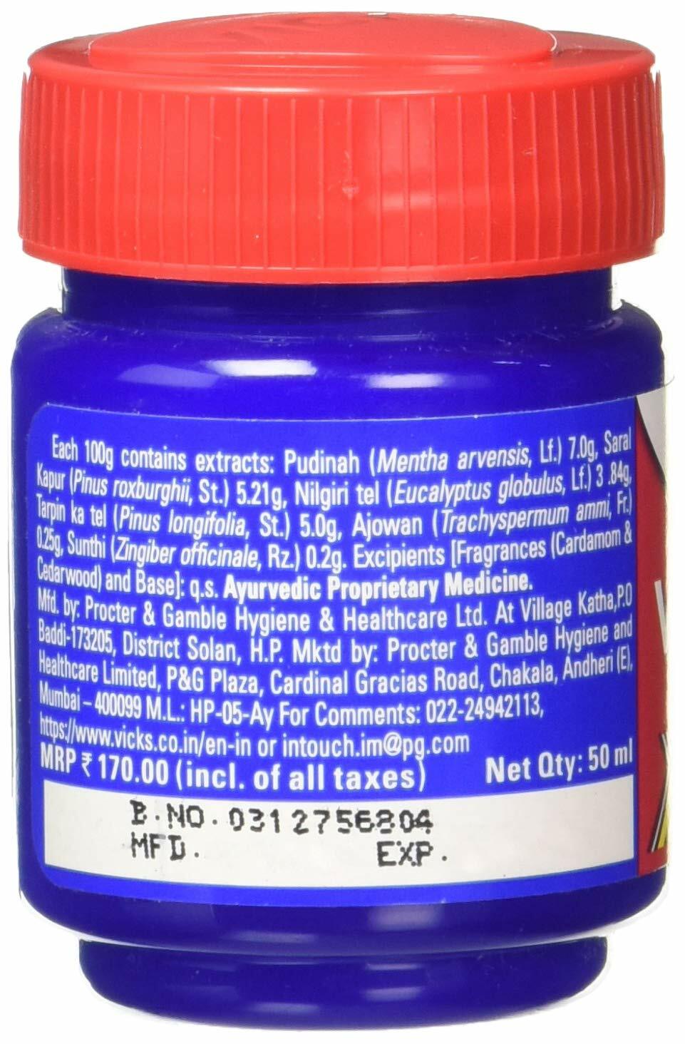 Vicks VapoRub Xtra Strong, 50 ml Pack of 2 Pcs II US Ship