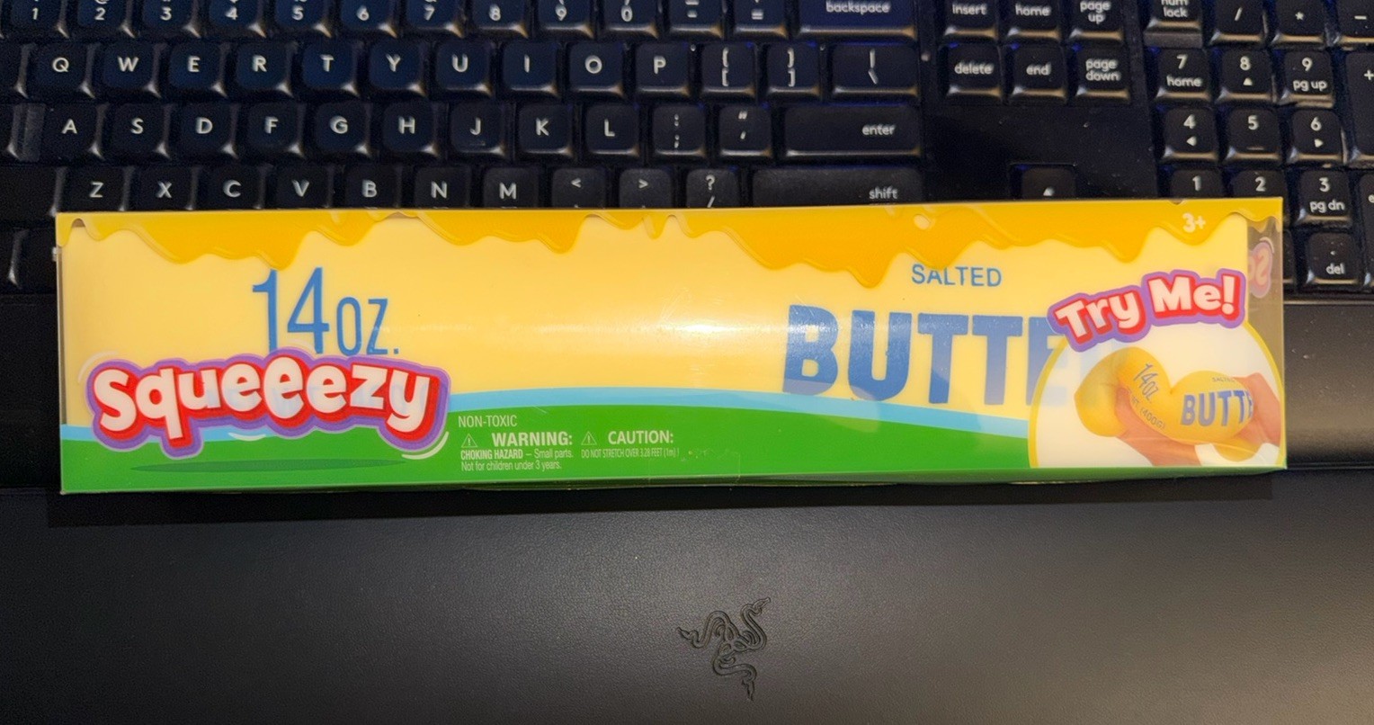 Butter Squeezy Squishy Sunny Days 14oz Salted Butter Brand New In Box