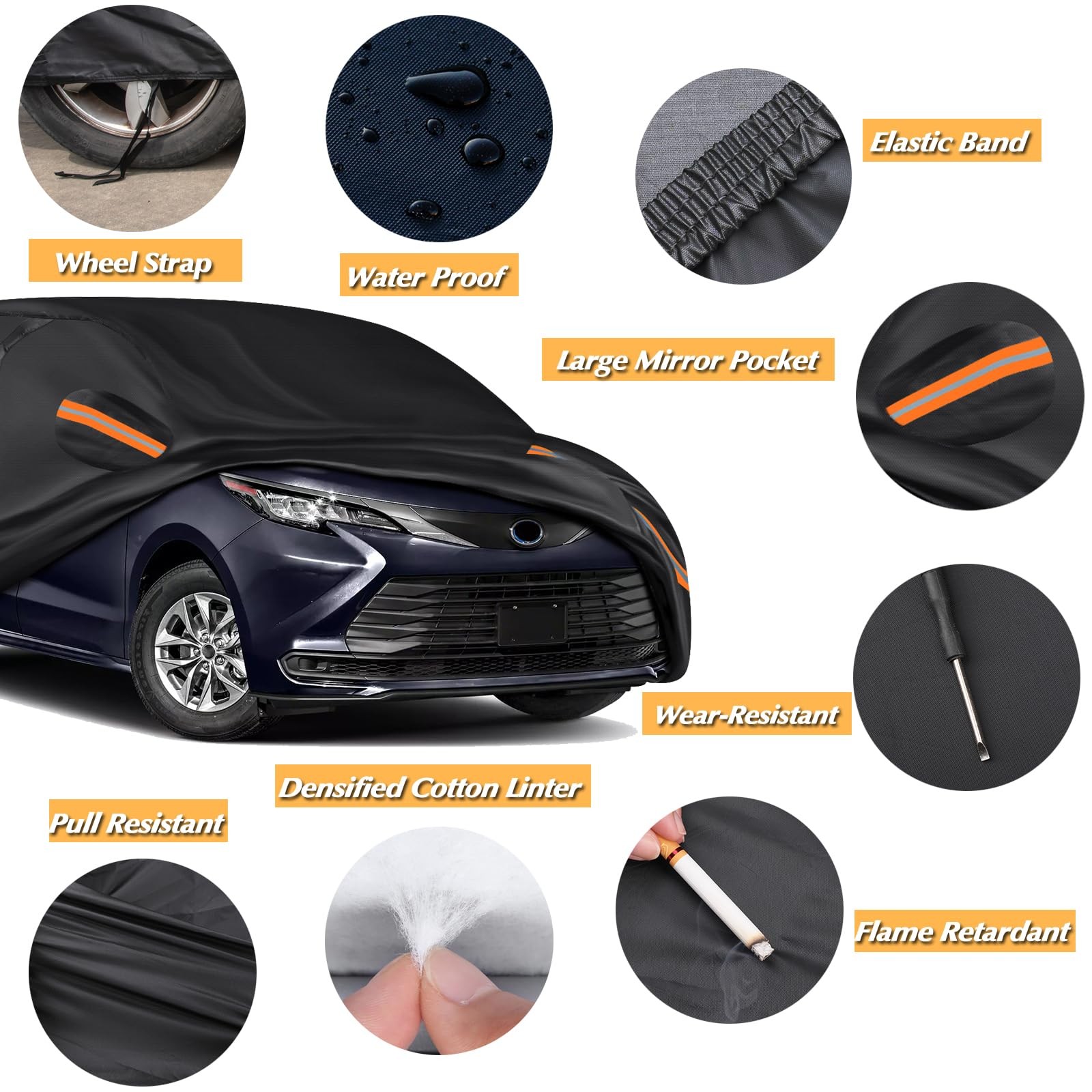 Quyddc Special 16 Layers Full Car Cover Fit For 2014-2022 La-Nd Rover Range
