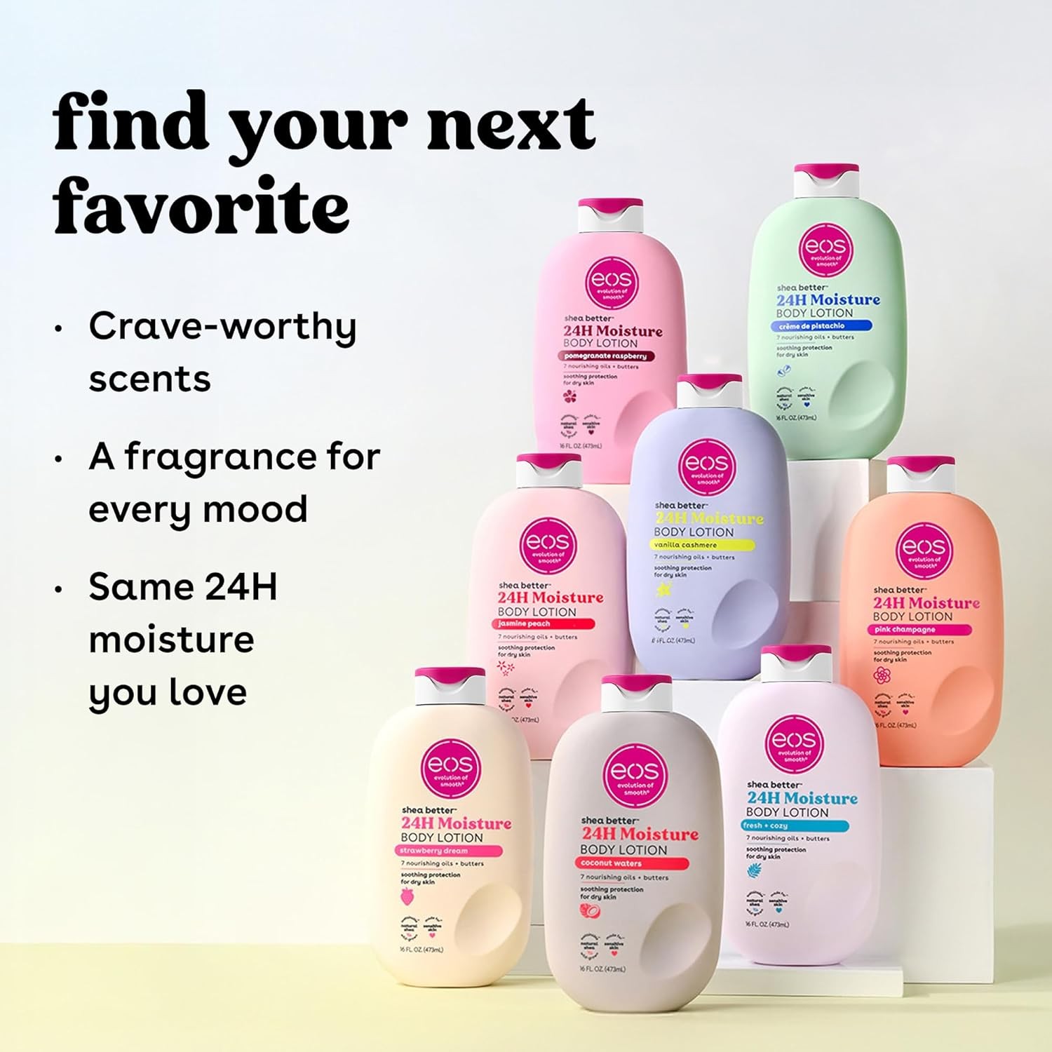 eos Shea Better Body Lotion- Crème de Pistachio, 24-Hour Moisture