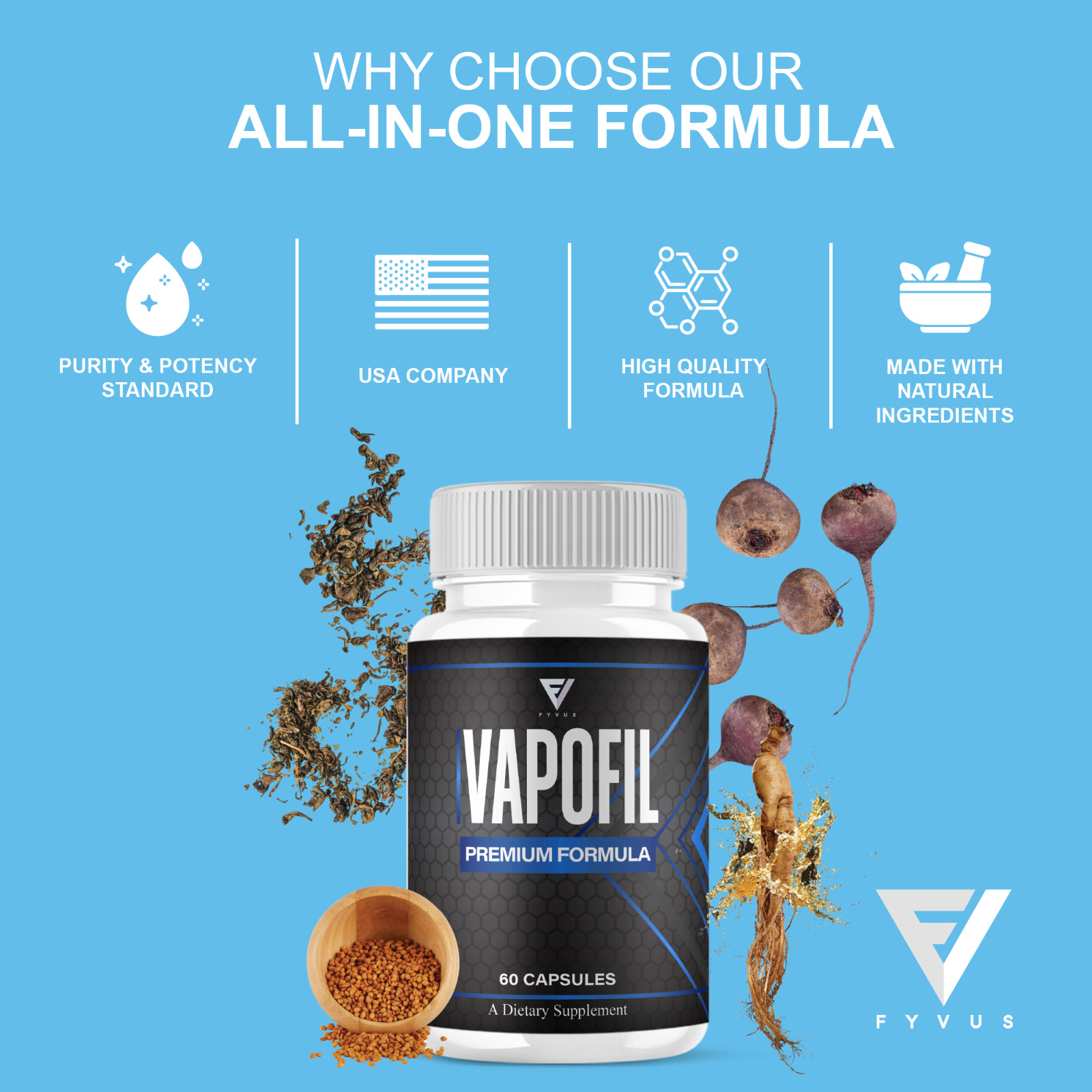 Vapofil Premium Performance Supplement, Vapofill Pills (60 Capsules)