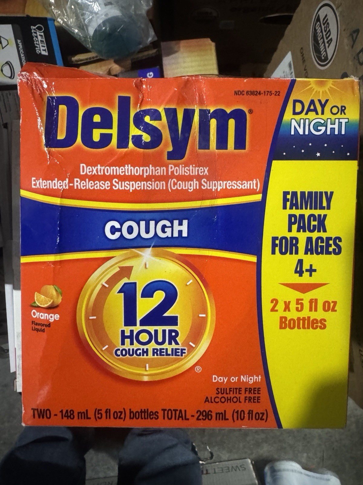 Delsym Adult 12 hour Cough Relief Medicine Orange Flavor 5 Fl Oz – PACK OF 2