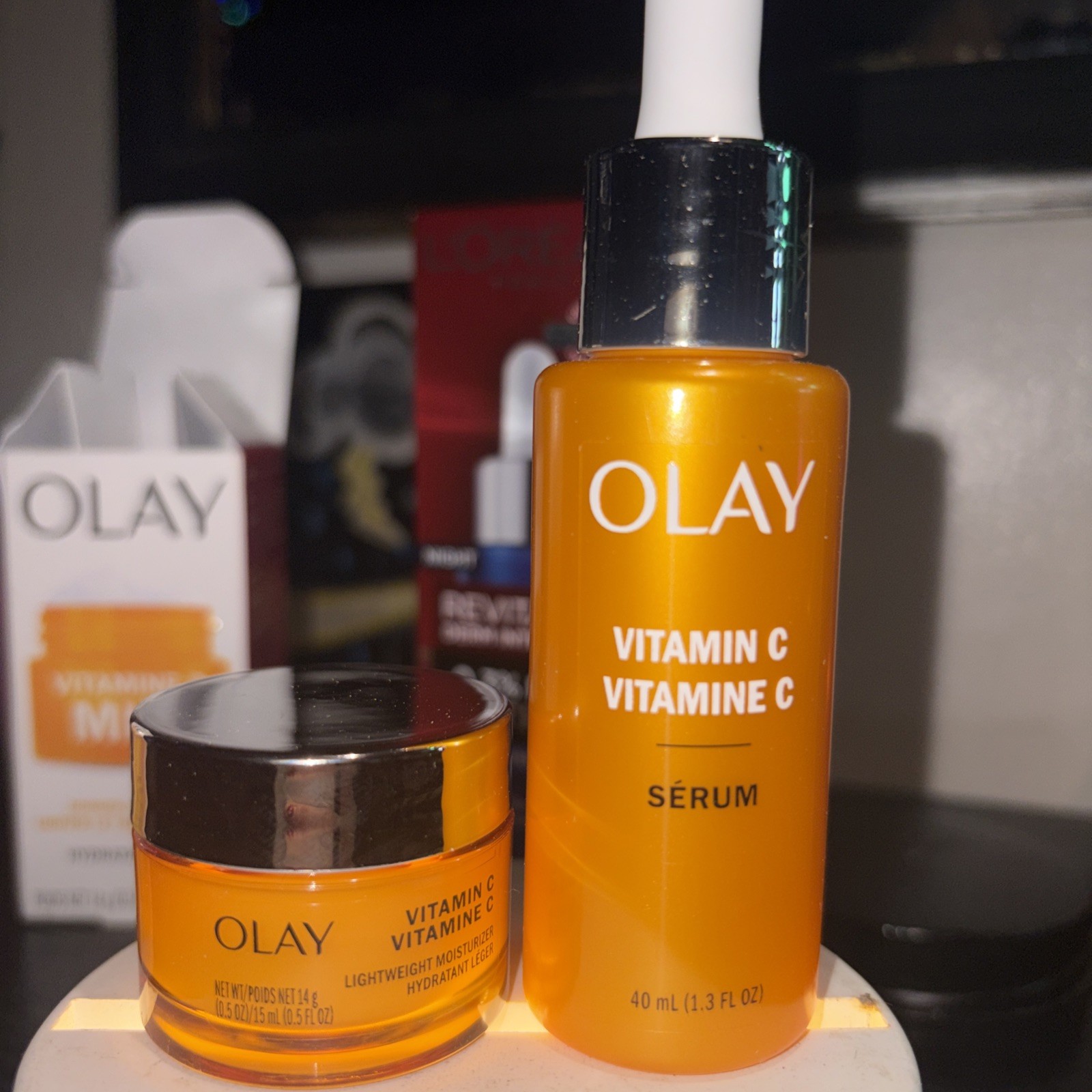 Olay Vitamin C Peptide 24 Brightening Serum & Olay Vitamin C hydrate Moisturizer