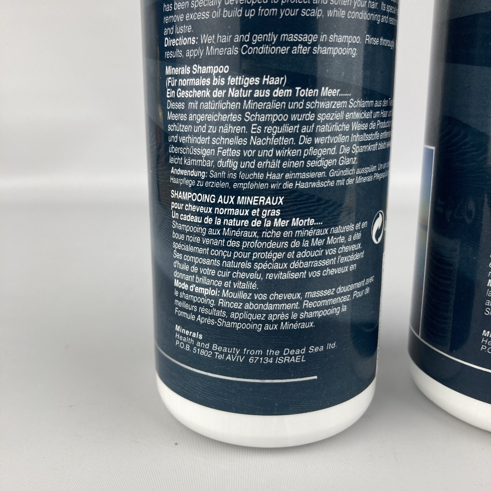 MINERALS Shampoo & Conditioner 250ml Dead Sea Cosmetics Israel NOS