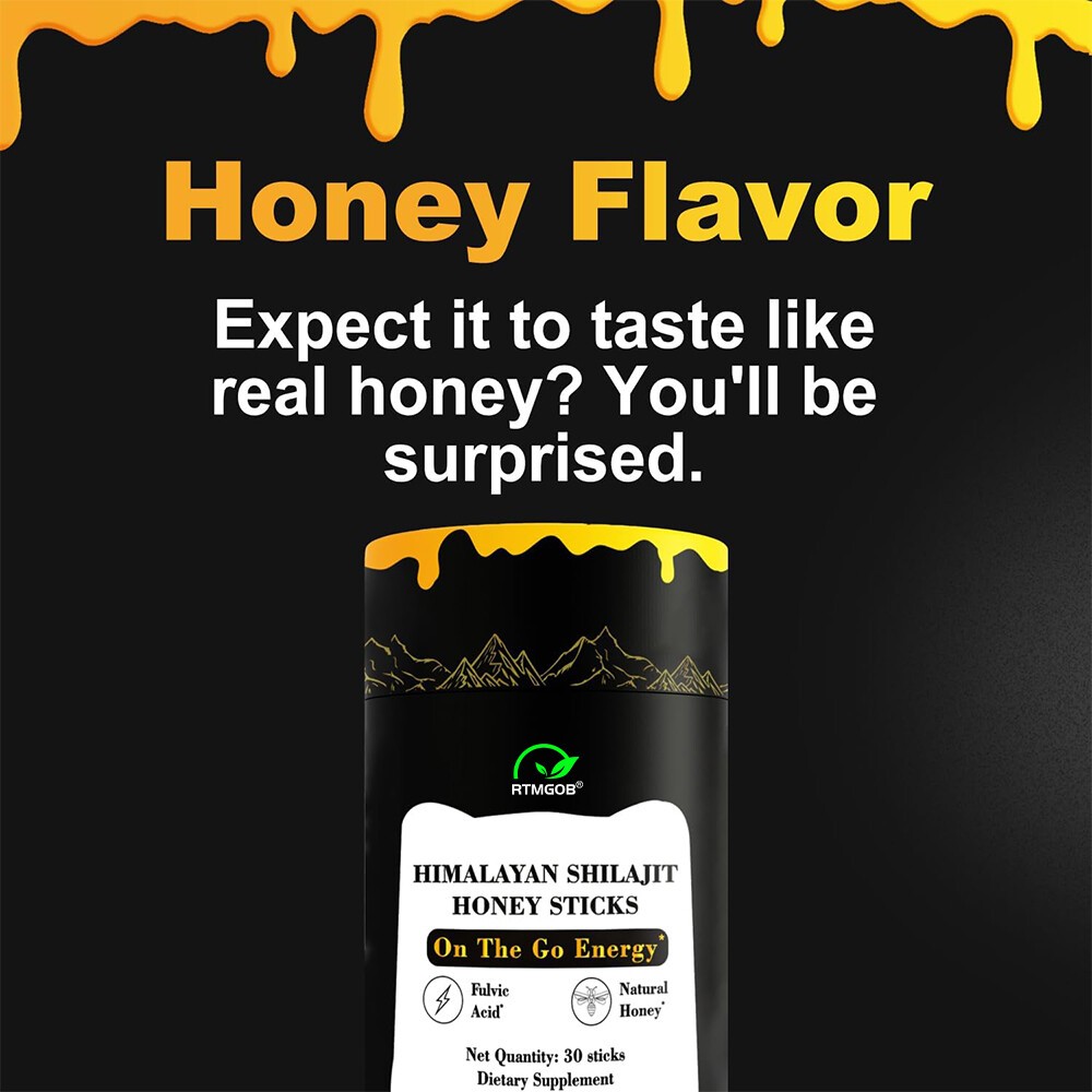 Better Alt Pure Himalayan Shilajit Sticks with 30sticks Honey, Naturally Sweeter