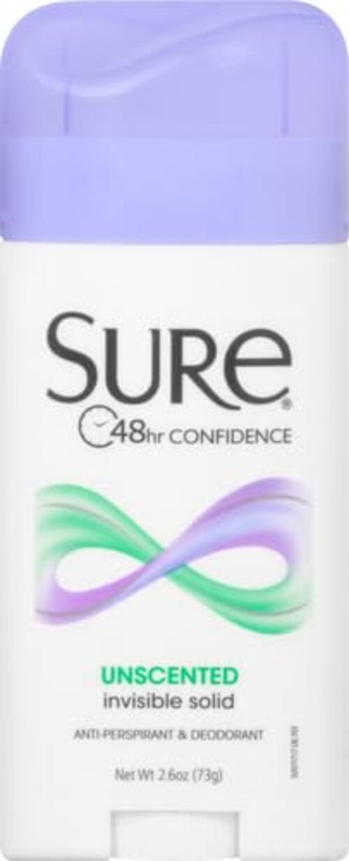 Sure Deodorant Invisible Solid – 2.6 oz 2.6 Ounce (Pack of 1) Unscented