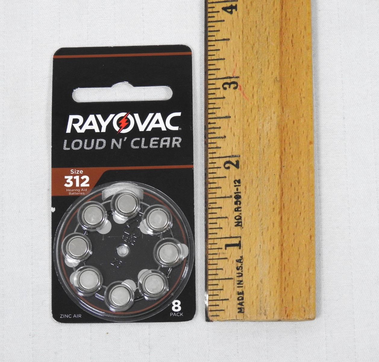 6 Pks of 8 Rayovac Loud N’ Clear Hearing Aid Batteries Zinc Air Size 312 01-2025