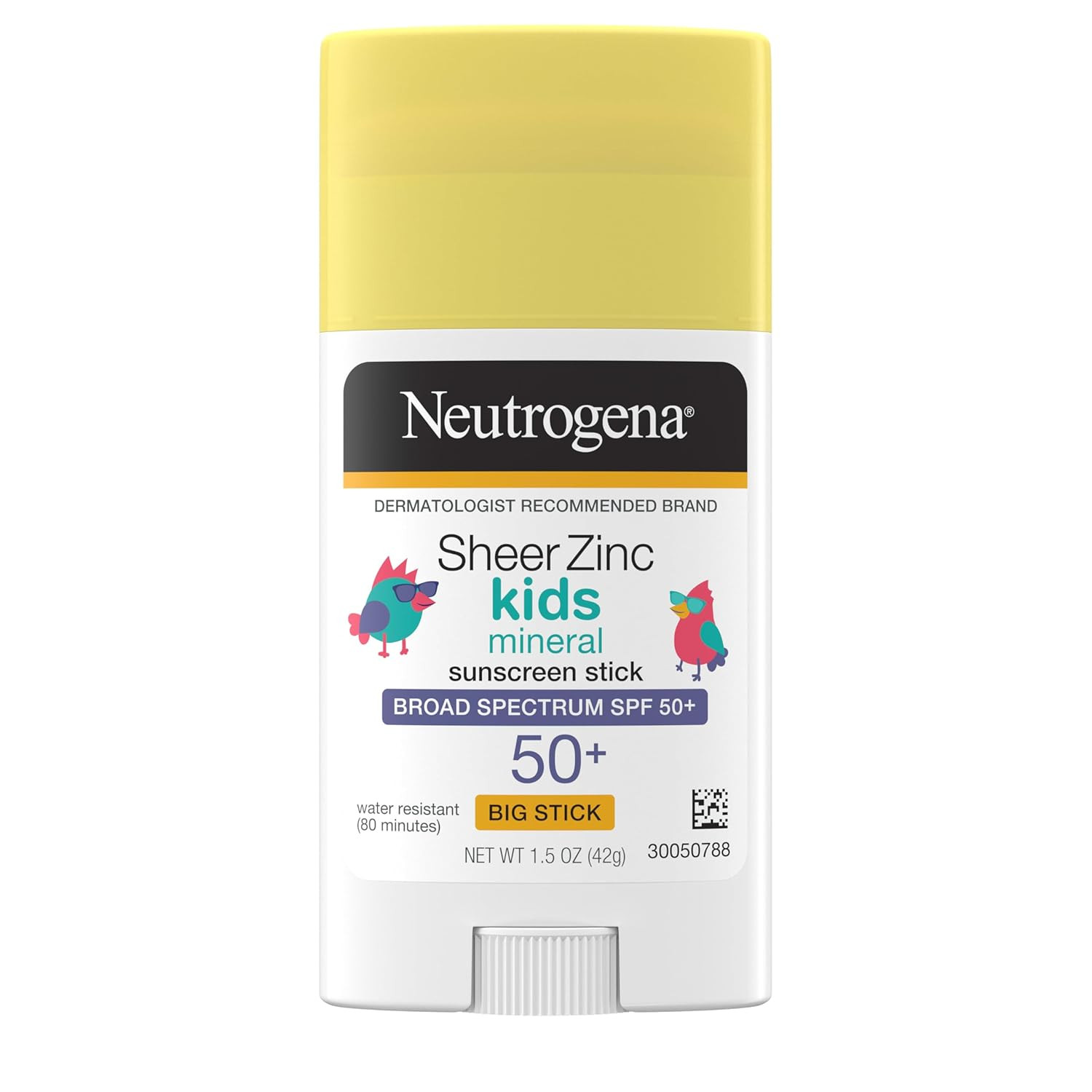 Neutrogena Sheer Zinc Oxide Kids Mineral Sunscreen Stick, Broad Spectrum SPF 50+