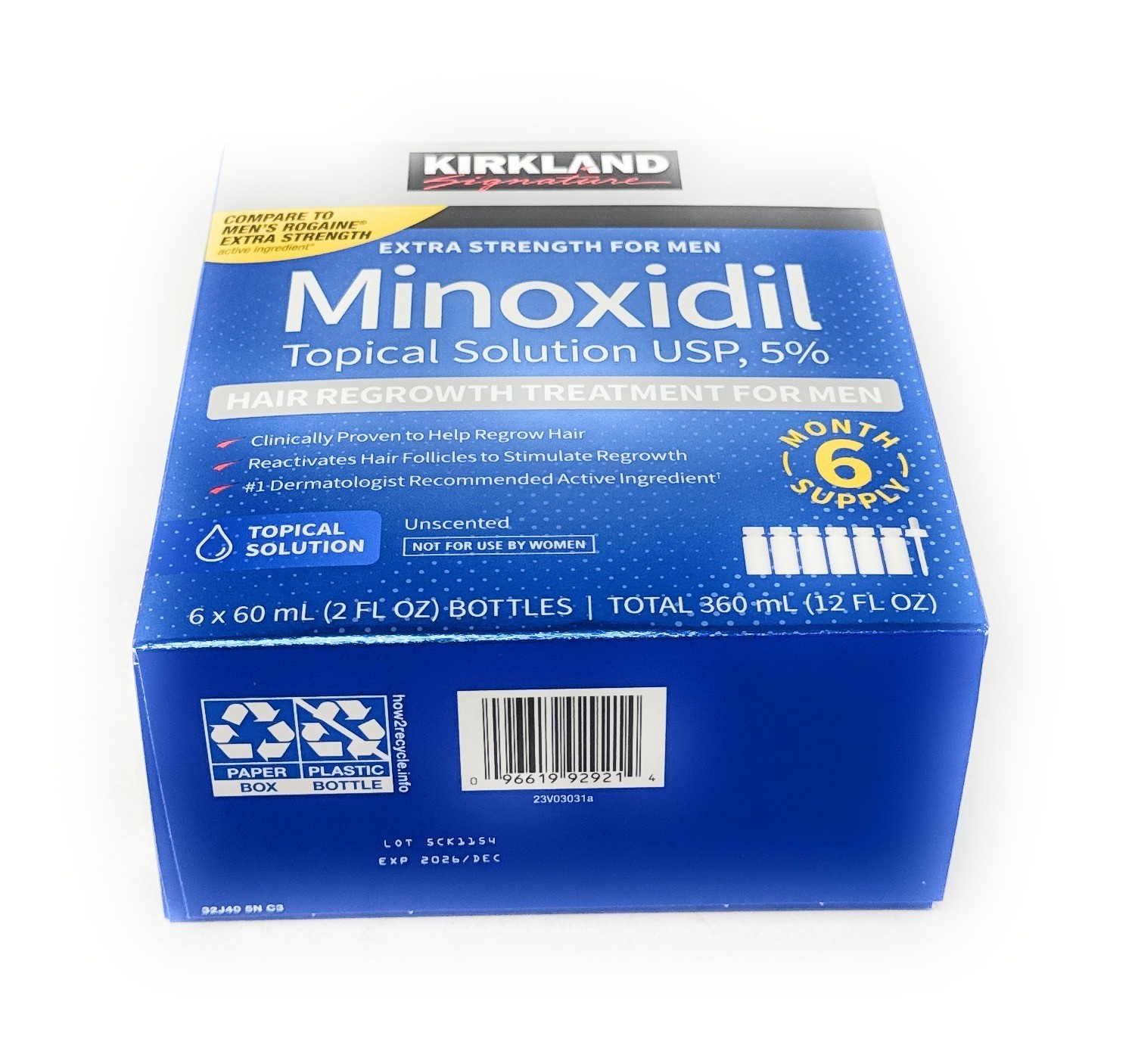 Kirkland Signature Minoxidil 5% Extra Strength Men Hair Regrowth Original