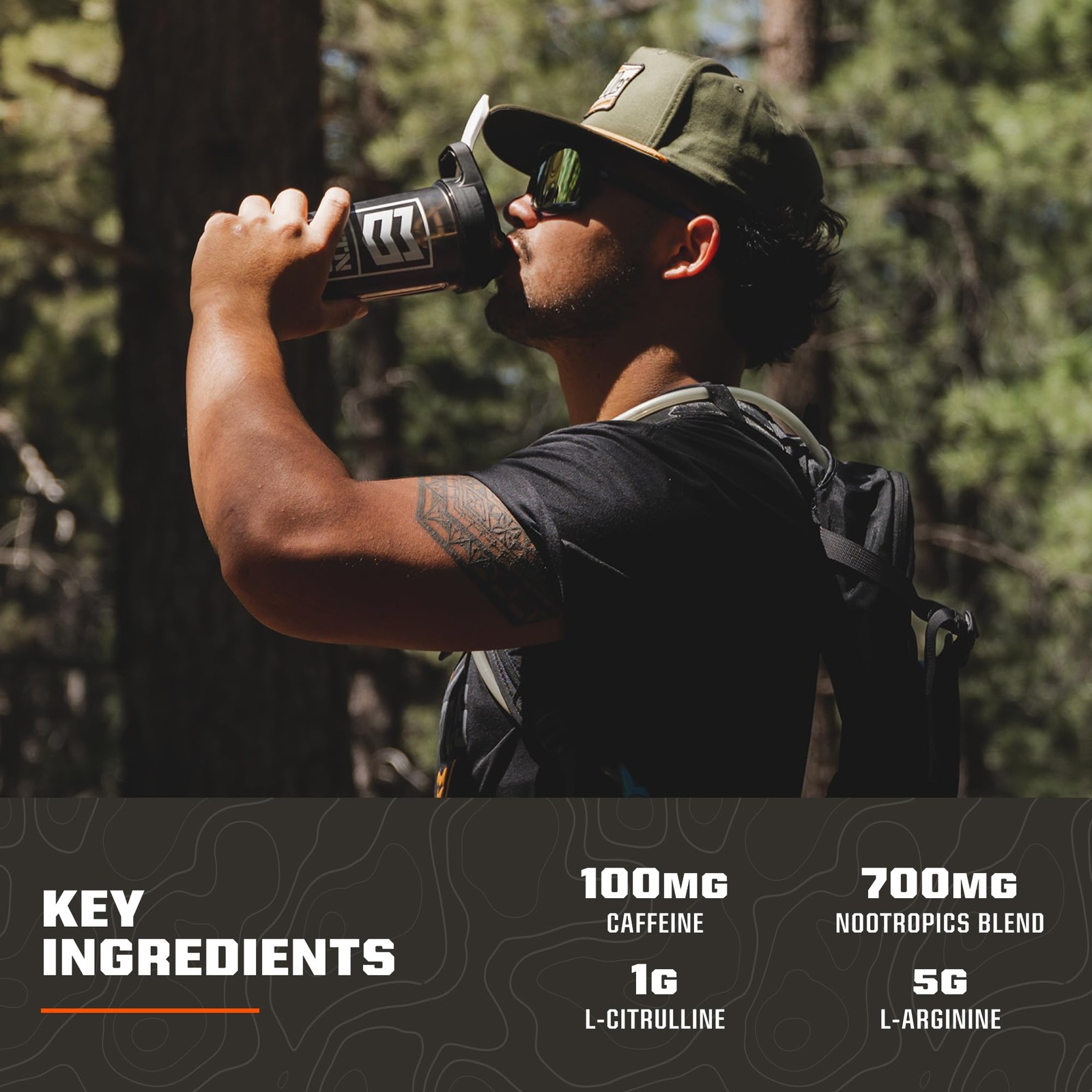 Mtn Ops Ignite Lite Sugar Energy Drink Powder 100Mg Caffeine Nootropic Blend