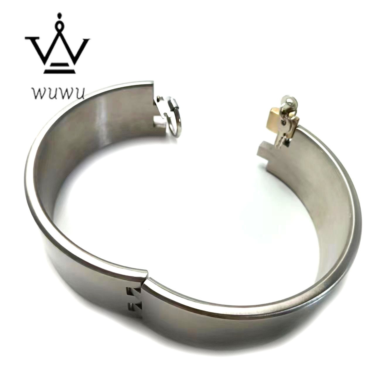 6cm High Binding Collar Stainless Steel Sexy Collar Slave Collar Couple Shackle