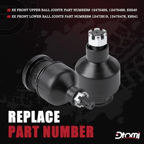 Front Upper & Lower Ball Joints Kit Compatible With Chevy GMC Cadillac Vehicle