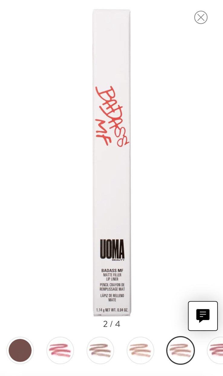 UOMA Badass MF Matte Filler Lip Liner In ANGELOU 1.14g/.04oz FULL SZ BNIB SEAL
