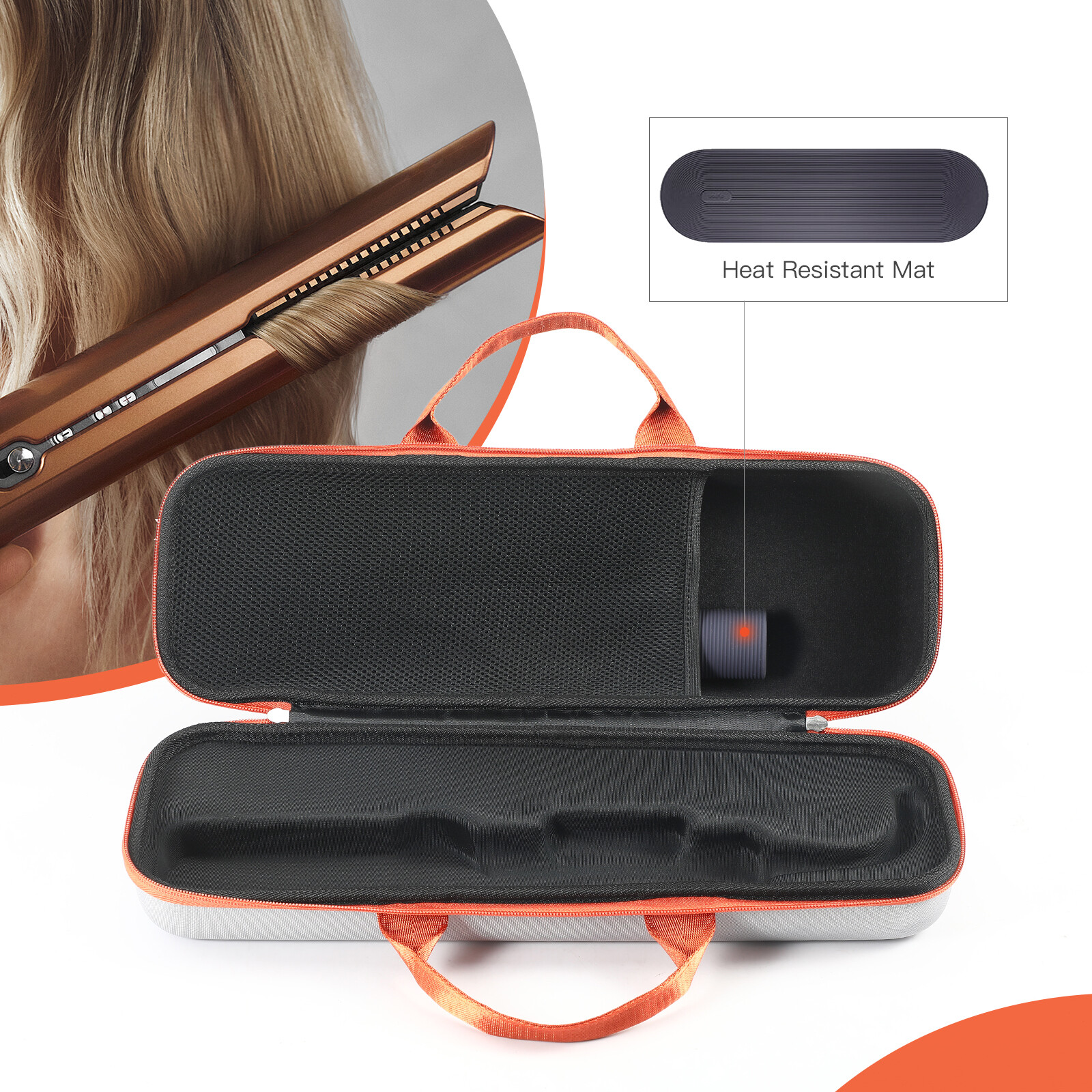 Travel Portable Case Box For Dyson Airstrait HT01 Hair Straightener Storage Bag