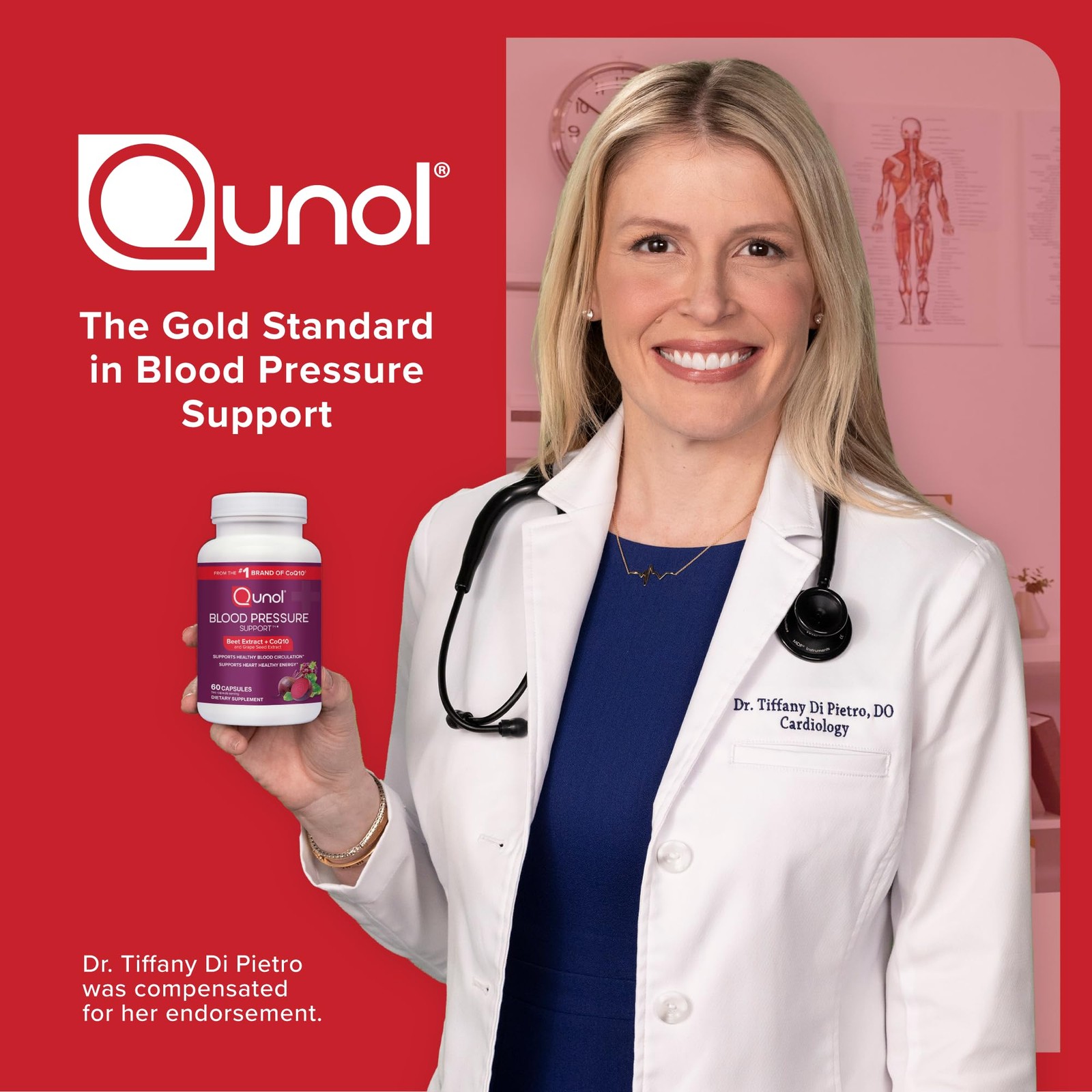 Qunol Blood Pressure Support, 3 in 1 Beets + CoQ10 + Grape Extract, Beet Root…