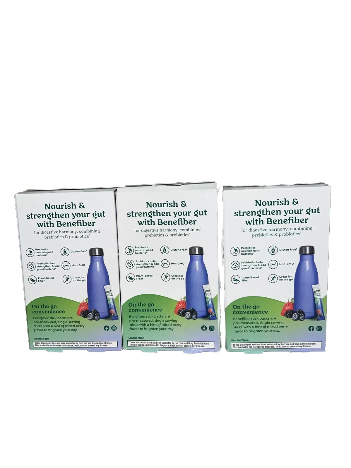 Benefiber Dual Action Biotic, 54 Loose Stick Packs Mixed Berry Exp 12/25