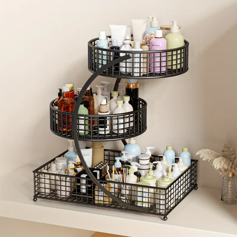 3 Tier Dresser Shelf Cosmetic & Makeup Organizer for Vanity Bathroom Countertop
