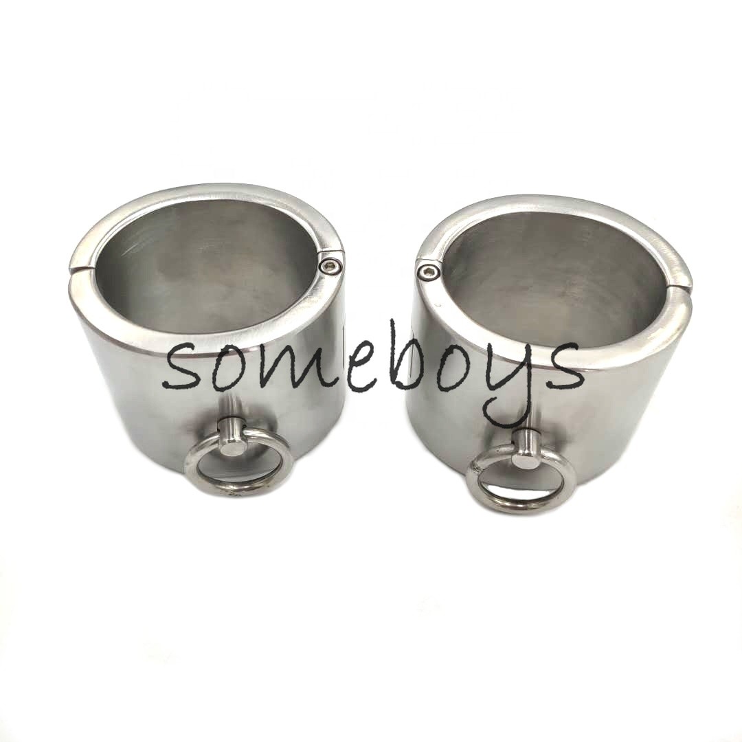 6CM High Quality Stainless Steel Handcuffs Bondage Restraint Device for Couple