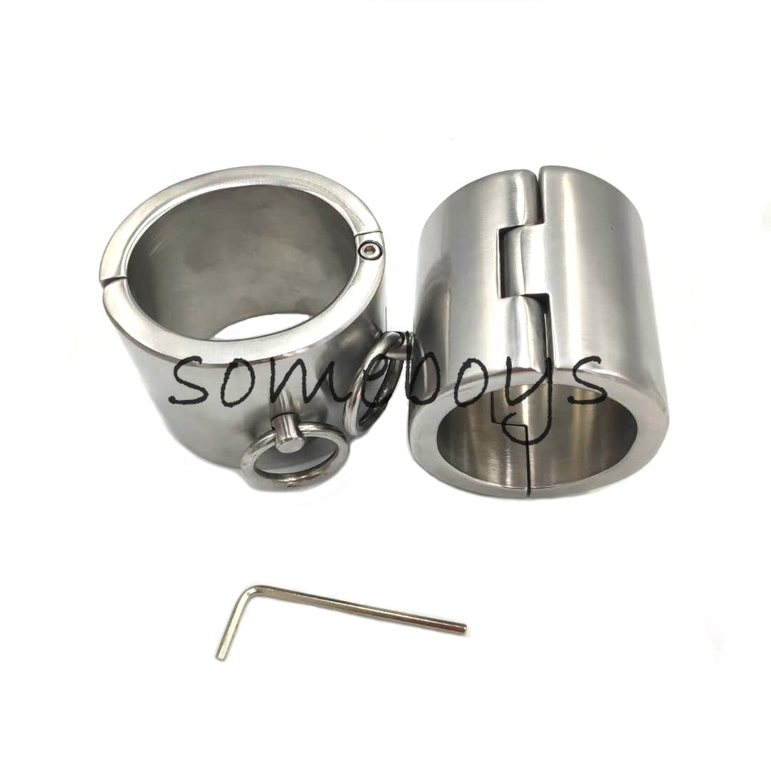 6CM High Quality Stainless Steel Handcuffs Bondage Restraint Device for Couple