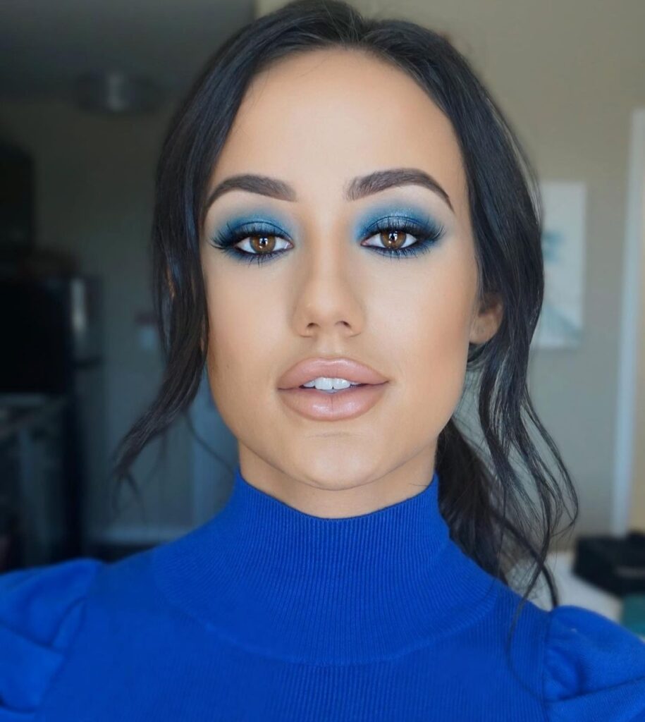 Blue eyeshadow