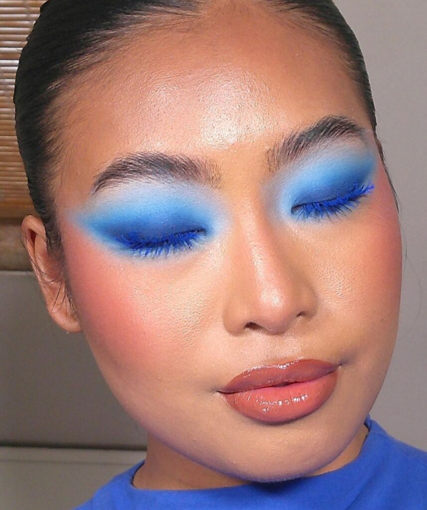 Blue eyeshadow