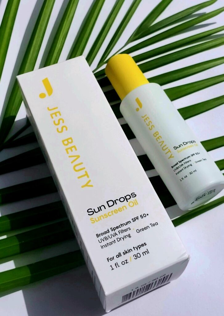 Jess Beauty sun Drops SPF 50 Sunscreen