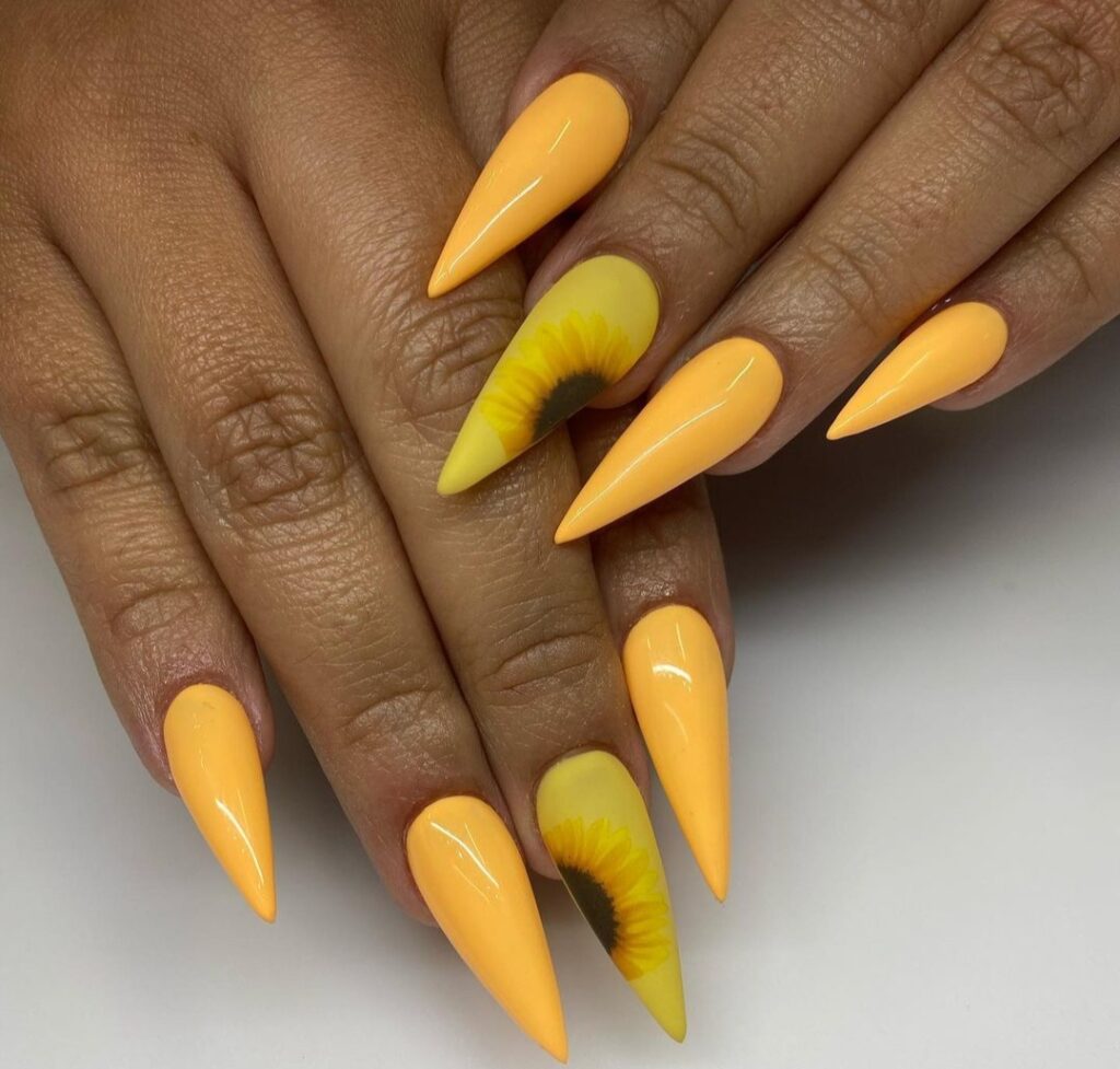 yellow nail designs