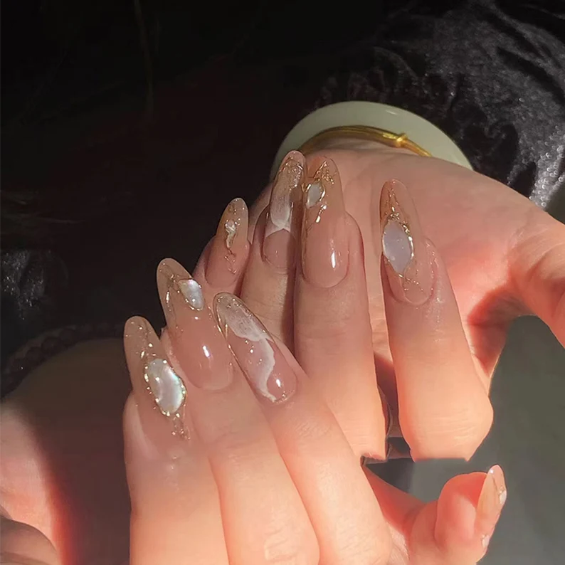 Bridal press on nails