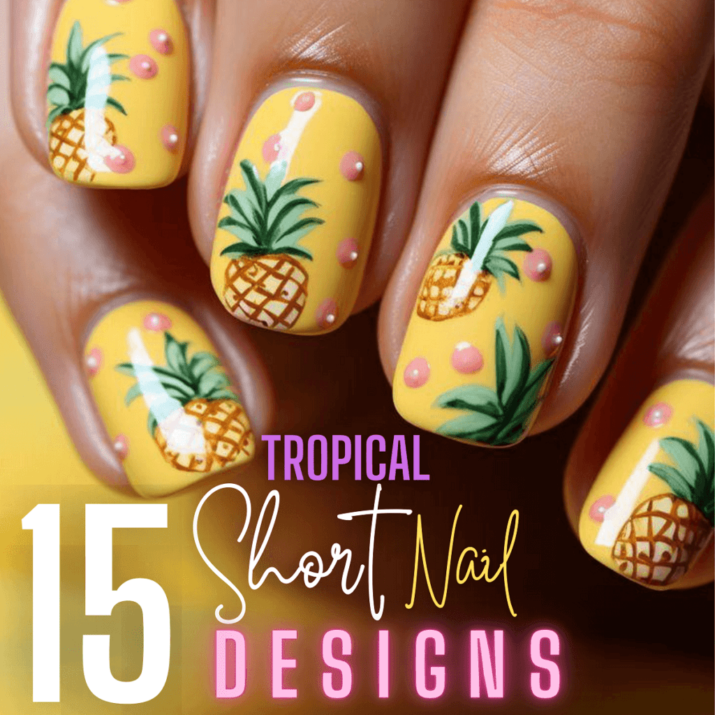 Tropical Nail Designs for short nails